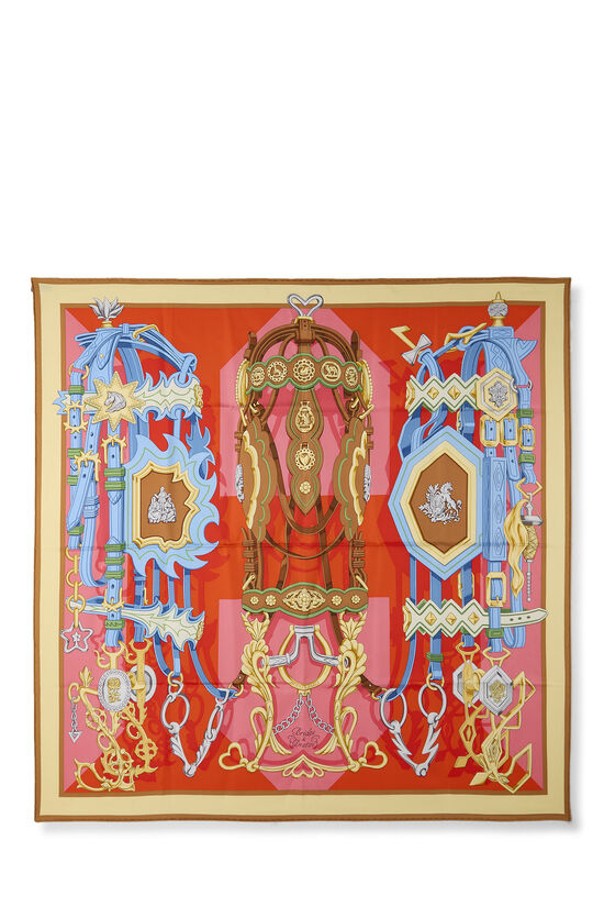 Multicolor 'Brides et Destin' Silk Scarf 90, , large image number 0