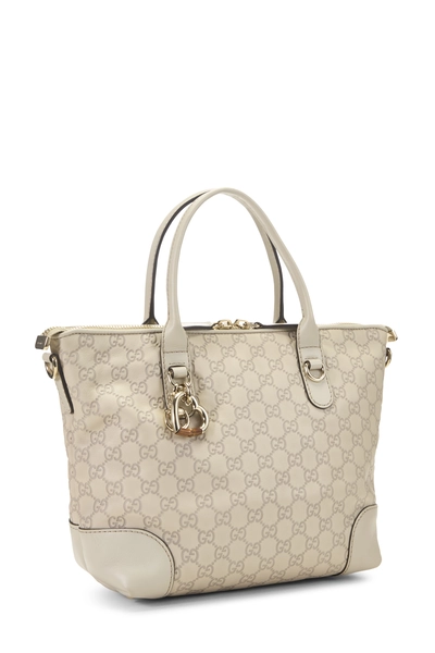 Gucci White Guccissima Heart Bit Zip Tote — photo 2