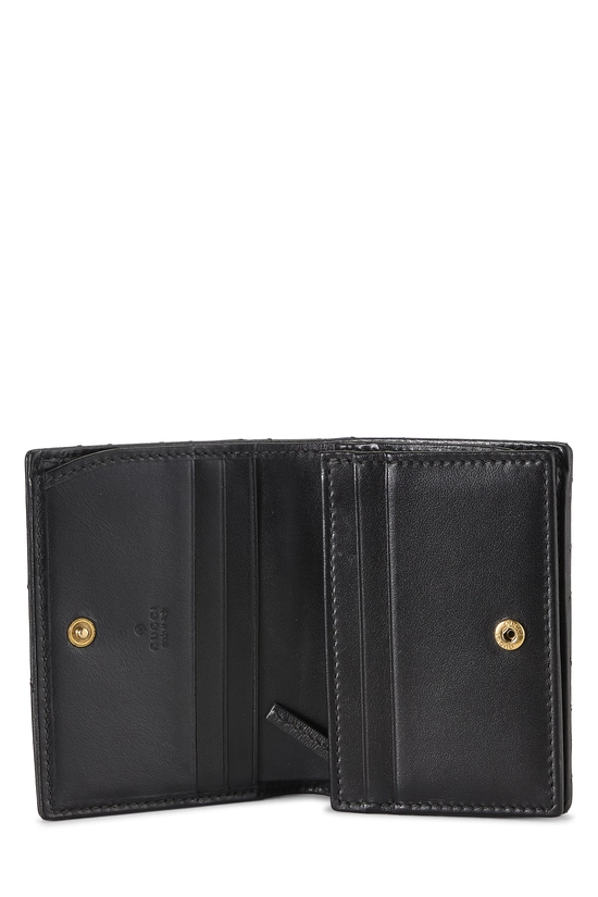 Black Leather GG Marmont Card Case, , large image number 3