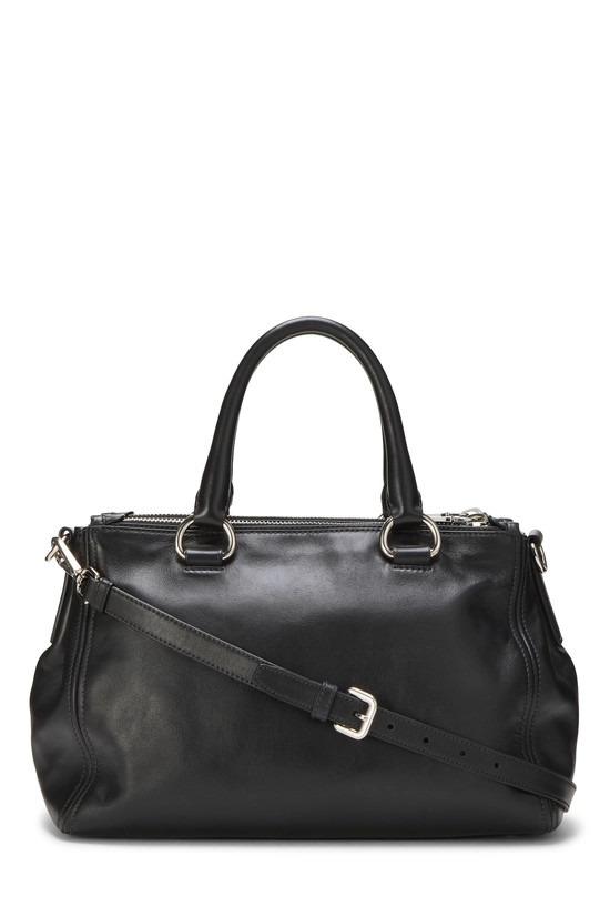 Black Calfskin Double Zip Handbag Medium, , large image number 3