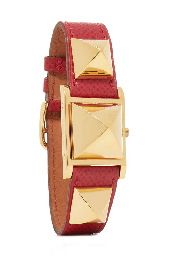 Gold & Red Courchevel Medor Watch, , large image number 1