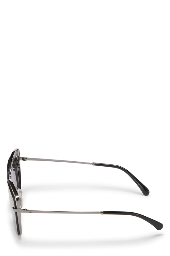 Grey Metal Aviator Sunglasses 4235-H, , large image number 2