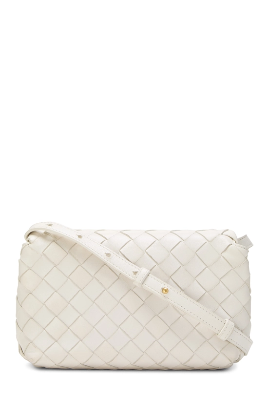 White Intrecciato Leather New Olympia Shoulder Bag Mini, , large image number 3