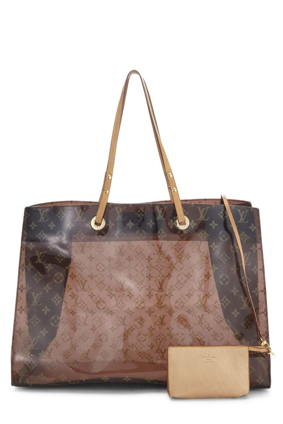 Brown Monogram Vinyl Ambre Cabas GM , , large image number 3