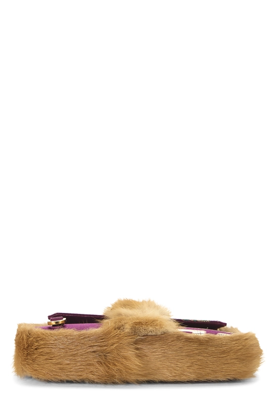 Purple Satin Street Chic Fur Wristlet, , large image number 4