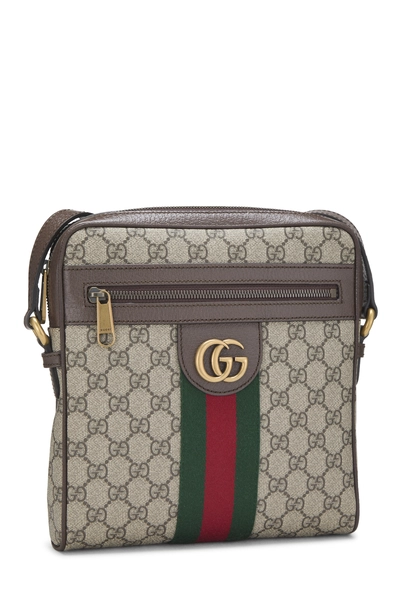 Brown GG Supreme Canvas Ophidia Messenger Small, , large