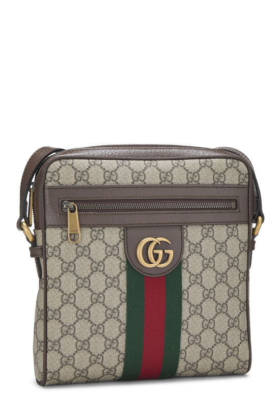 Brown GG Supreme Canvas Ophidia Messenger Small, , large image number 1