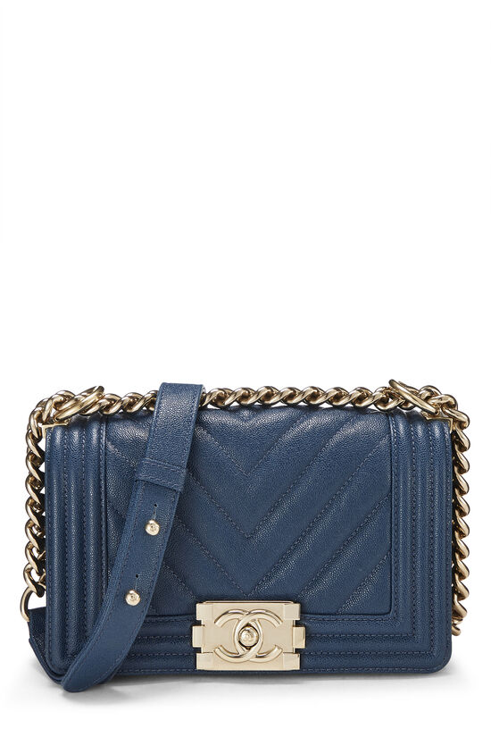 Chanel Blue Large Boy Bag