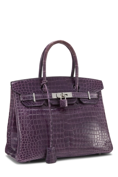 Hermès Amethyst Crocodile Porosus Birkin 30 — photo 2