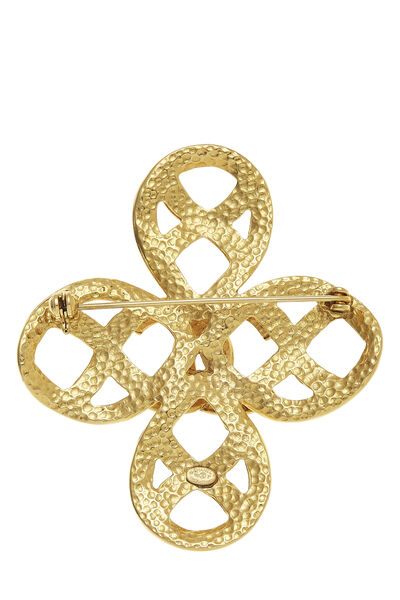 Gold 'CC' Cross Pin, , large