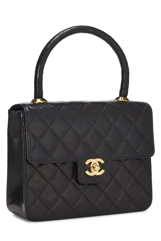 Black Quilted Lambskin Handbag Mini, , large image number 1