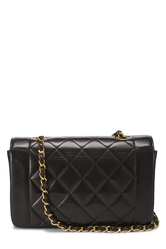 Black Quilted Lambskin Diana Flap Small, , large image number 3