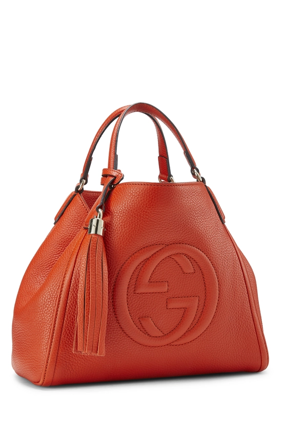 Orange Leather Soho Convertible Shoulder Bag, , large image number 1