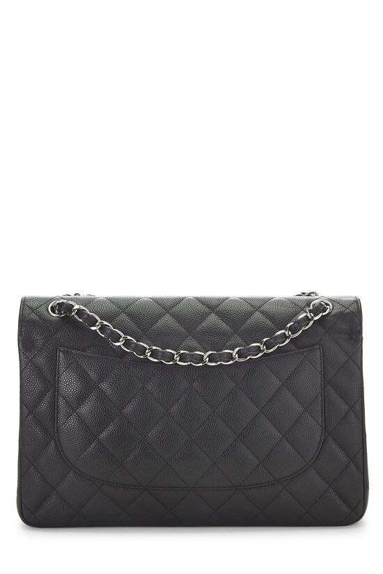 Black Quilted Caviar New Classic Double Flap Jumbo, , large image number 3
