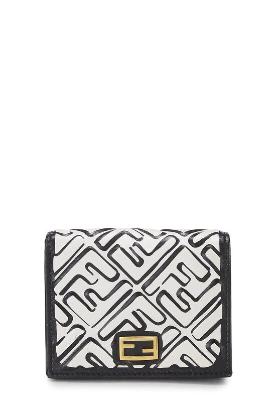 Joshua Vides x Fendi Black & White Zucca Embossed Compact Wallet, , large image number 0
