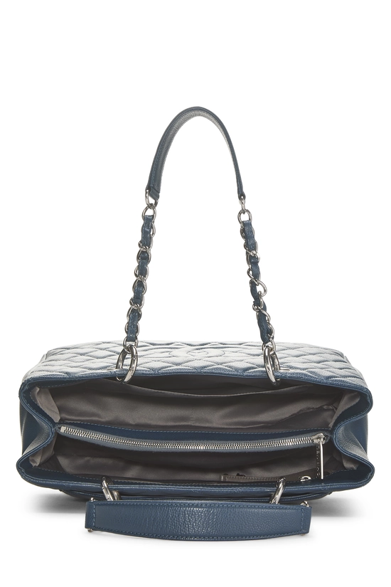 Blue Quilted Caviar Grand Shopping Tote (GST), , large image number 5