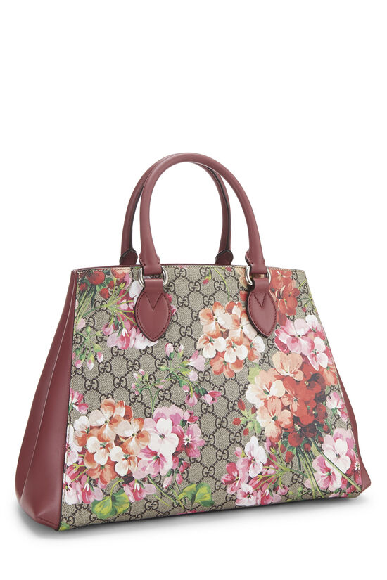 Pink GG Blooms Supreme Canvas Top Handle Handbag Large, , large image number 2