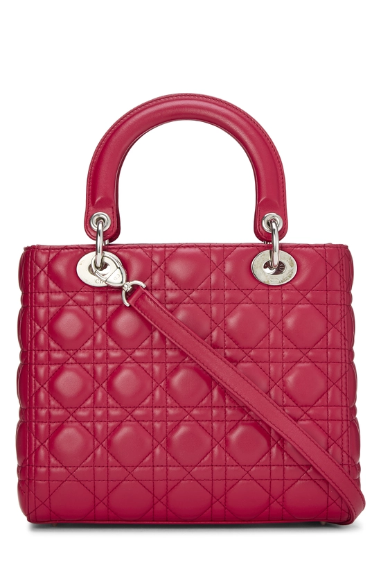 Pink Cannage Quilted Lambskin Lady Dior Medium, , large image number 3
