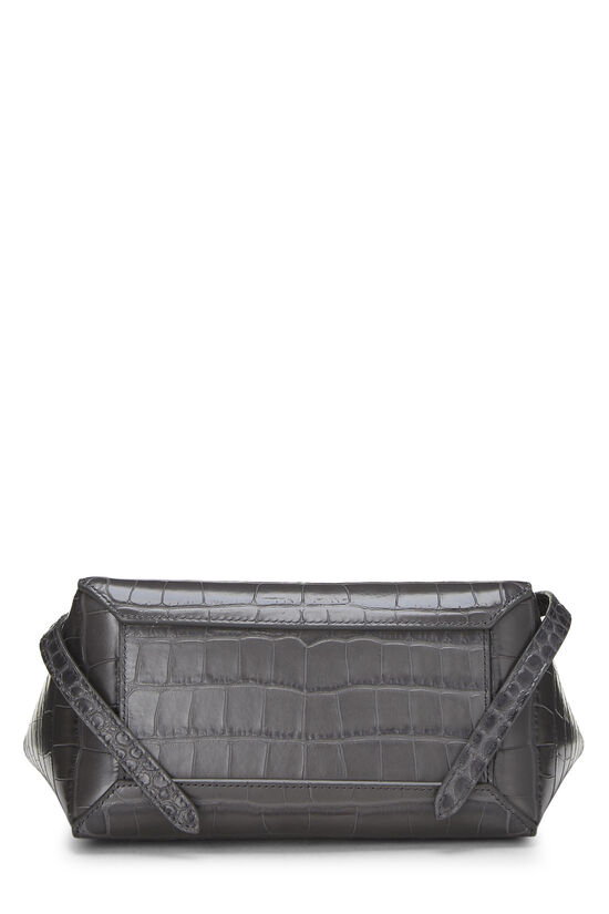 Grey Embossed Belt Bag Nano, , large image number 4