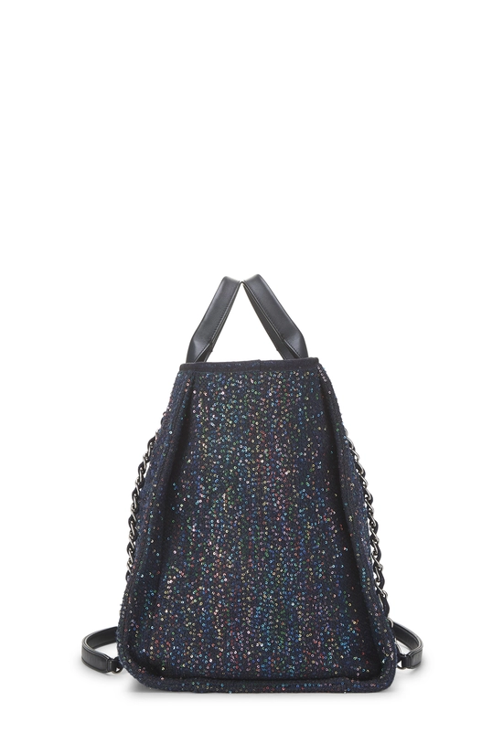Navy Sequin Canvas Deauville Medium NM, , large image number 2
