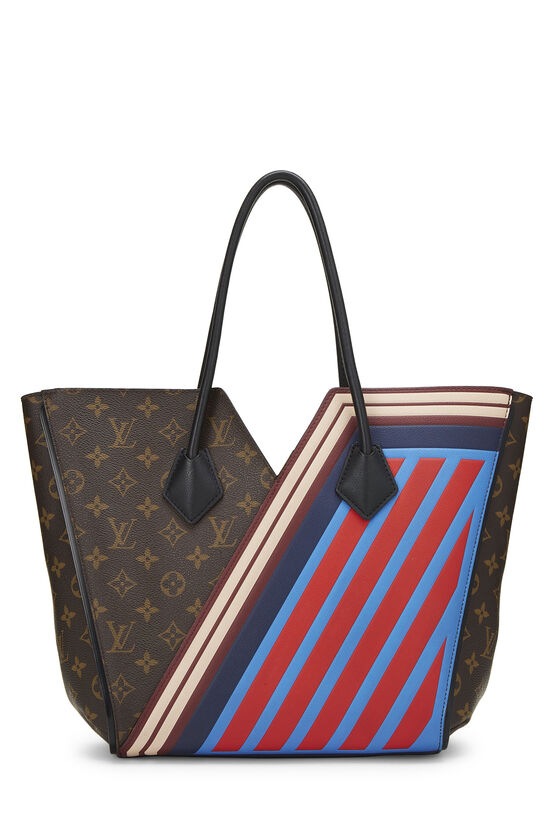 Louis+Vuitton+Kimono+Tote+MM+Brown+Red+Canvas+Leather+Monogram for