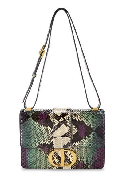 Christian Dior Multicolor Python 30 Montaigne Box Bag