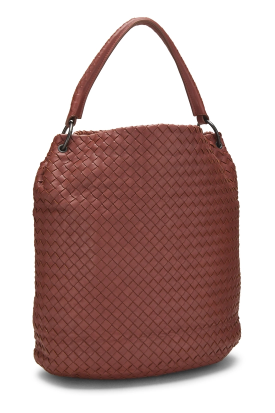 Orange Intrecciato Bucket Bag, , large image number 1