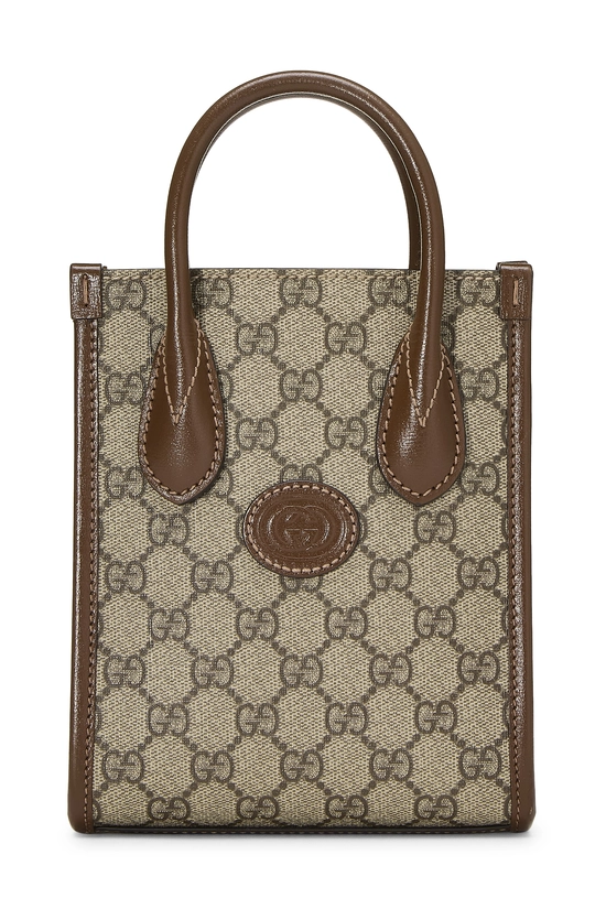 Brown GG Supreme Canvas Interlocking G Tote Mini, , large image number 0