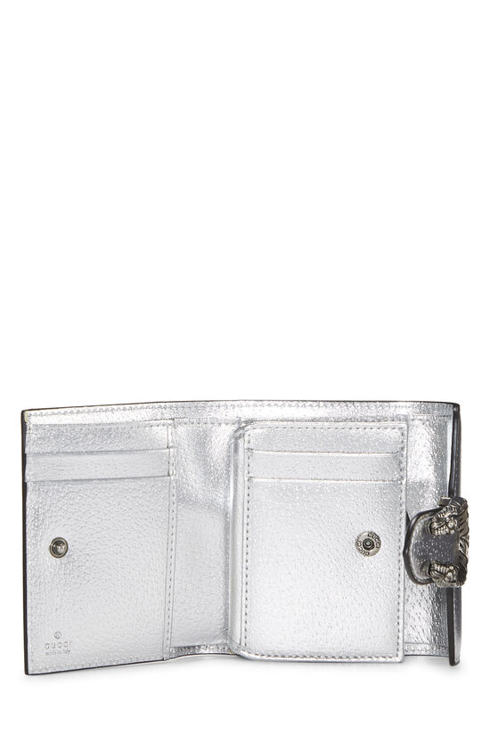 Silver Leather Dionysus Compact Wallet, , large image number 3