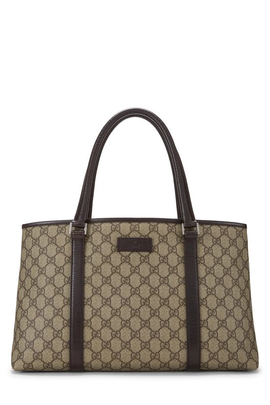 Brown GG Supreme Canvas Tote Large, , large image number 0