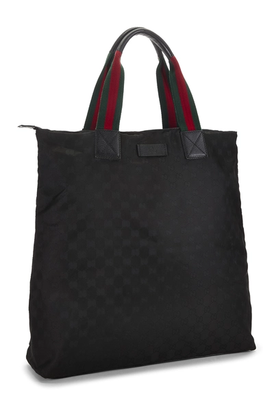 Gucci Black Nylon Web Zip Tote — photo 2