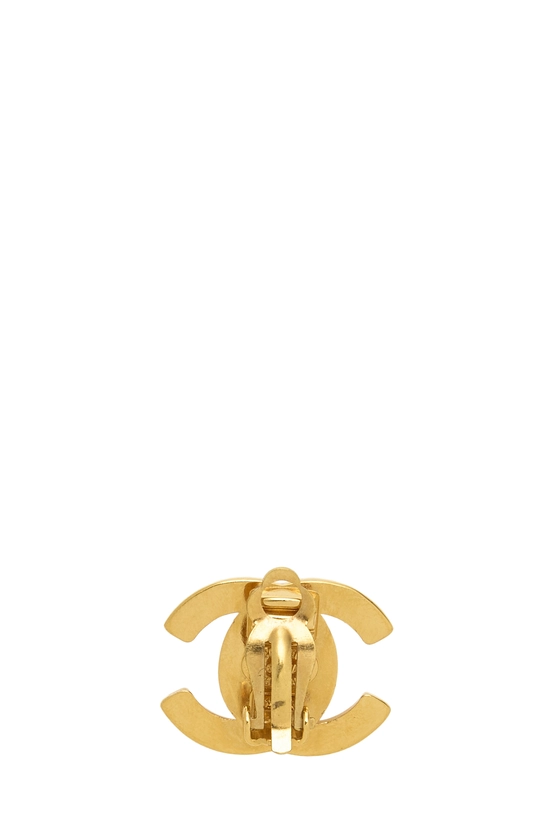 Gold 'CC' Turnlock Earrings Medium, , large image number 1