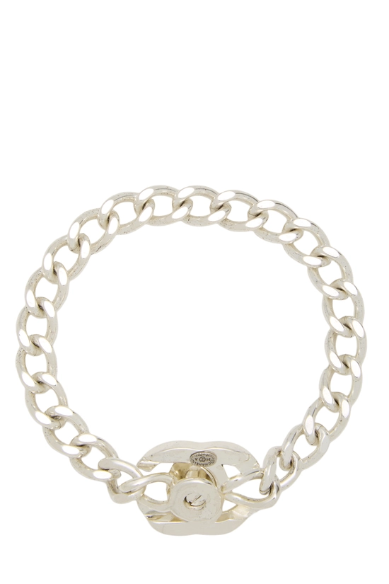 Silver 'CC' Turnlock Bracelet Small, , large image number 1