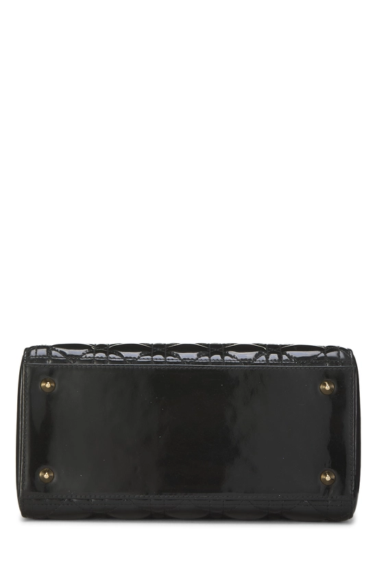 Black Cannage Quilted Patent Leather Lady Dior Medium, , large image number 4