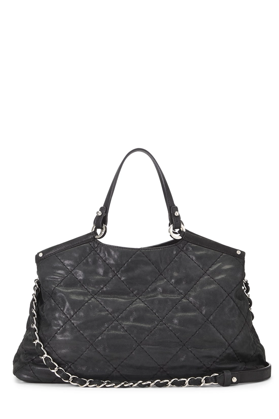 Black Nubuck Leather Sea Hit Tote Bag Small, , large image number 3