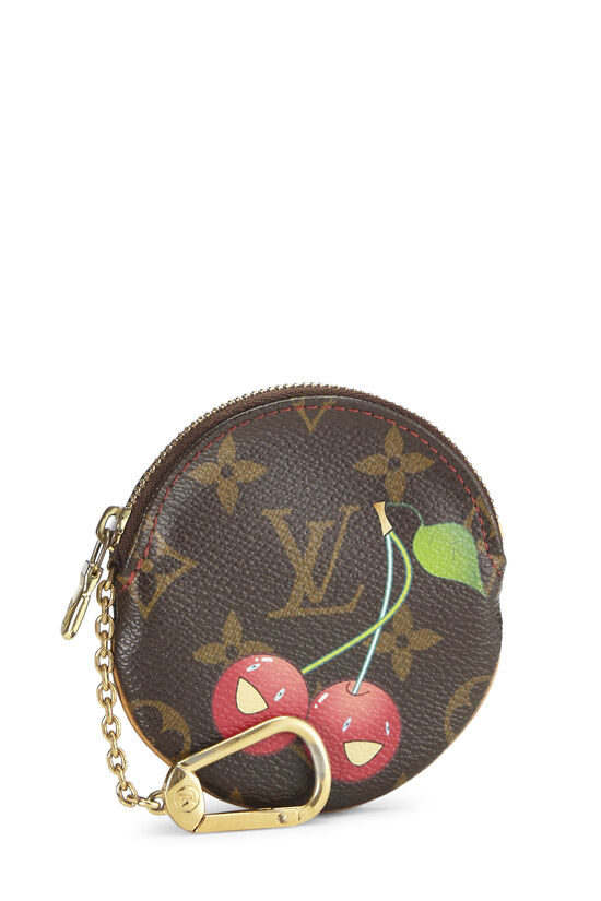 WGACA Louis Vuitton Murakami Cherry Porte Monnaie Zippy Wallet - Brown
