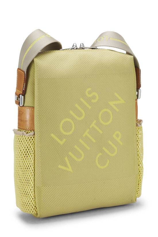 Limited Edition LV Cup Jaune Green Damier Geant Weatherly Crossbody, , large image number 1