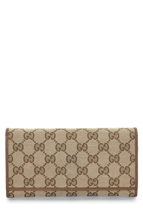 Brown Original GG Canvas Continental Wallet, , large image number 0