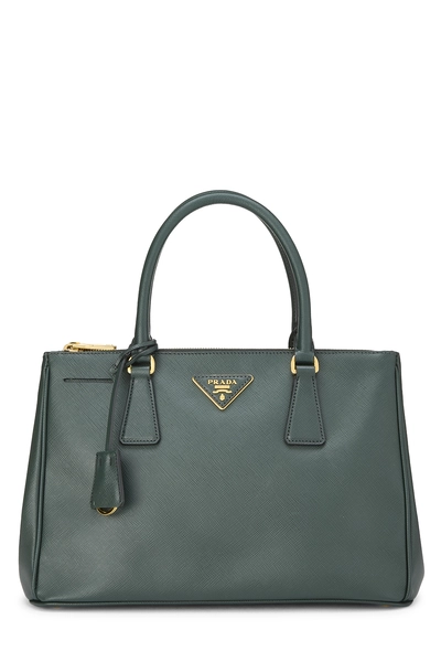 Green Saffiano Executive Tote Small