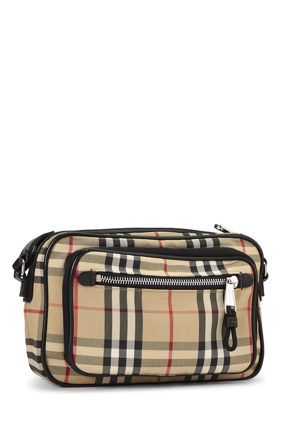 Black Vintage Check Camera Bag Small, , large image number 1