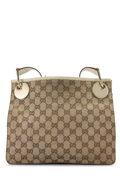 Gucci White Original GG Canvas Eclipse Messenger