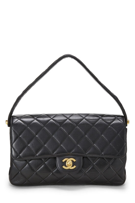Black Quilted Lambskin Double Sided Classic Flap Medium, , large image number 4