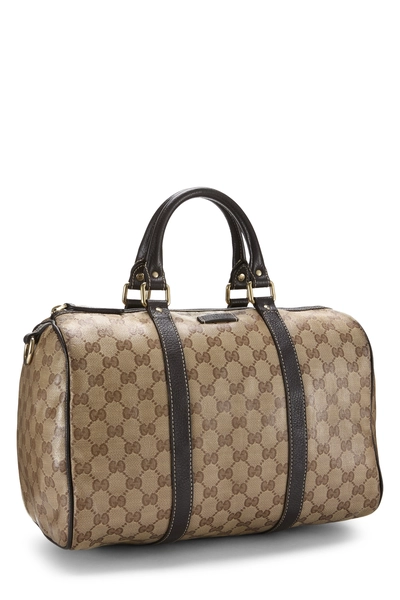 Gucci Brown GG Crystal Canvas Joy Boston Handbag — photo 2