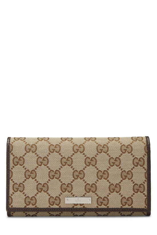 Brown Original GG Canvas Continental Wallet, , large image number 0