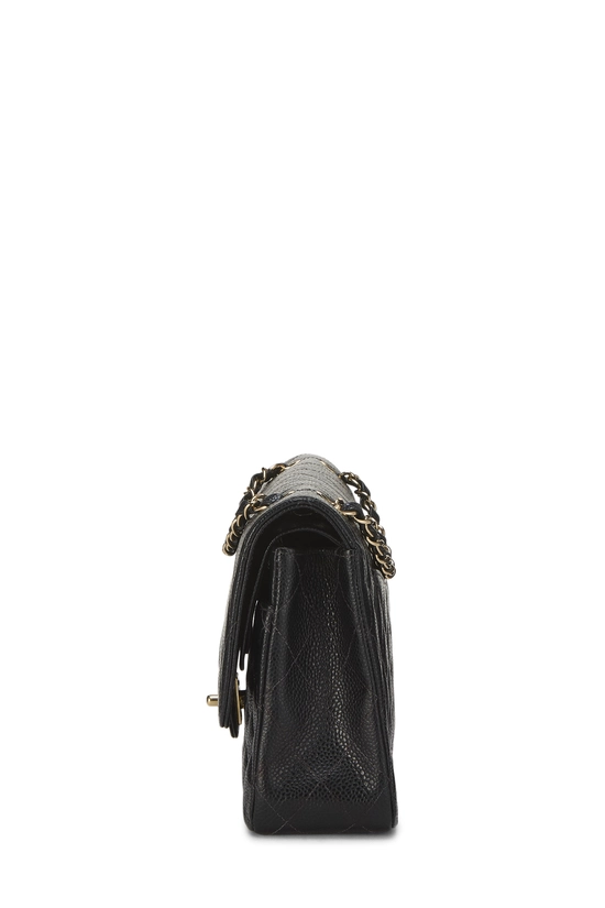 Black Quilted Caviar Classic Double Flap Medium, , large image number 2