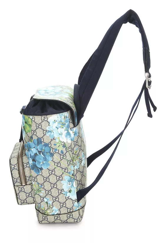 Blue GG Blooms Supreme Canvas Backpack Small, , large image number 2