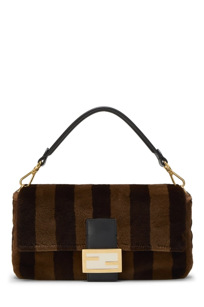 Fendi Brown Fur Convertible Baguette