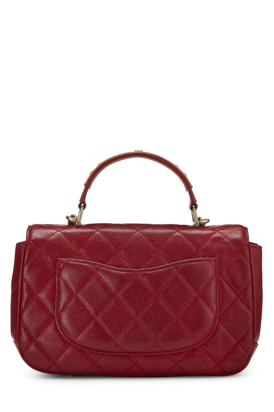 Red Quilted Caviar Carry Around Flap Small , , large image number 4