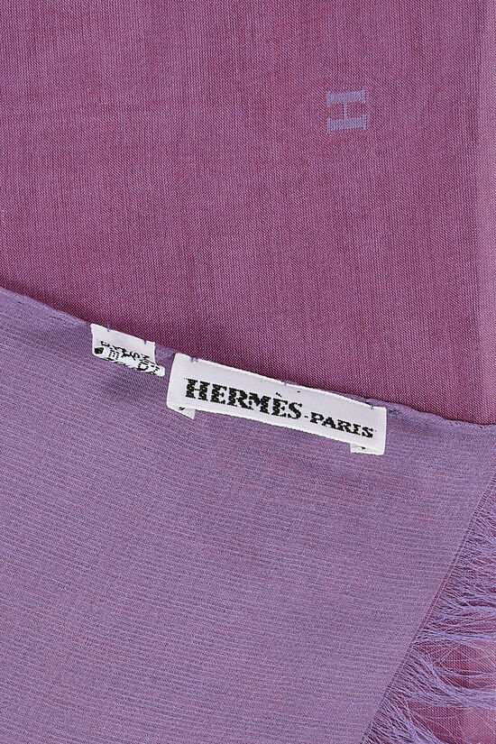 Purple Silk 'H' Shawl, , large image number 1