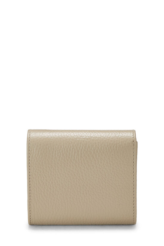 Beige Leather GG Marmont Compact Wallet, , large image number 2